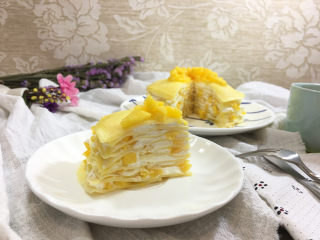 15、芒果千层蛋糕,成品图。