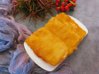 12、江南名小吃～炸年糕,第二种吃法，直接淋上蜂蜜