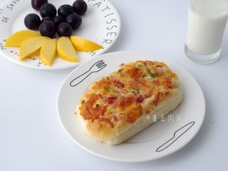 21、香葱培根芝士面包（咸香味）,做为早餐棒棒哒！