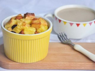 20、蔓越莓吐司布丁,奶香十足，记得趁热吃。