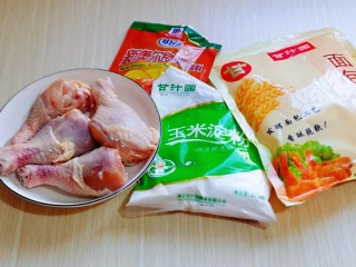 1、好吃不胖～无油低脂零失败的奥尔良面包糠烤鸡腿,准备食材。
