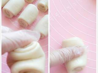 14、苏式月饼《蛋黄酥》,把醒发好的面团，用食指按在中间对折