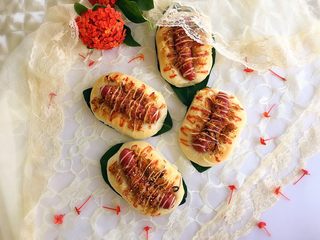 17、肉松热狗面包,成品图