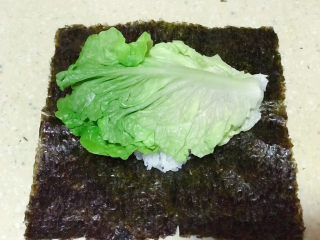 9、浅湘食光&海苔饭团,再放生菜