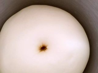 5、老式面包,发酵好后，用手指沾些面粉再面团中间戳个洞，洞口不回缩就势发酵好了