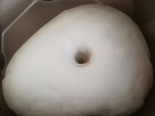 3、鲜虾火腿披萨,3.揉好的面团直接在面包机中发酵到两倍大。