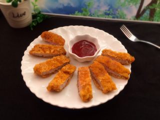 19、香酥黄金炸猪排,成品