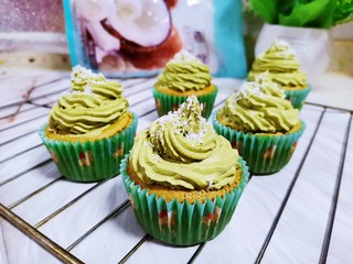 22、抹茶奶油杯子蛋糕????,成品图！