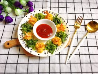 13、家有烤箱.蝴蝶虾,摆盘即可