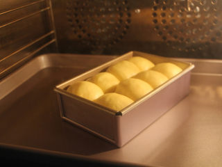 10、布里欧吐司,烤箱预热后将发酵至九分满的面包送入烤箱，平炉烤箱上下火，170度约30分钟，风炉烤箱155度，约20分钟。