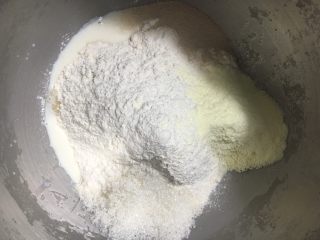 9、椰油小餐包,再放除椰子油老面外的所有材料