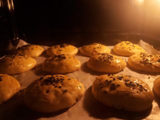 13、花生酥饼,13. 烤盘放置在烤箱中层,烤25分钟即可