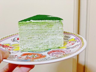 24、抹茶千层蛋糕,这个切面满意吗我，因为放了时间久一点奶油看起来有点糙，不过也不影响口感和美观