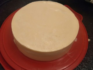 21、奶油生日蛋糕（无需抹面）,吹风机热风脱模，喜欢的话可以在上面做装饰，但我觉得不装饰就挺好看的了。