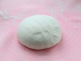 2、家常椒盐饼,将面团取出放到案板上，这时候可以撒一点干粉把面团揉匀，但注意不要撒太多面粉，一定要保持面团的柔软度，面团够软烙出的饼才会软，然后覆盖保鲜膜继续醒面30分钟