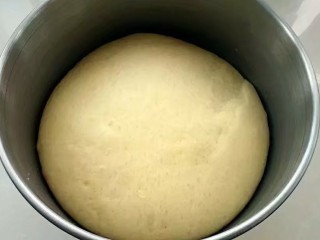 6、牛奶吐司,待面团发酵至原来的2.5倍大