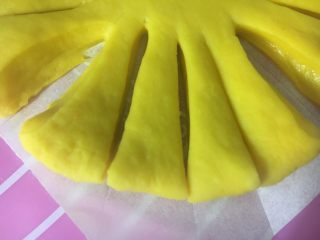 22、向日葵豆沙面包,再一份里面切3刀