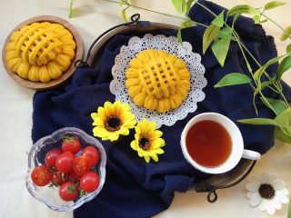 46、向日葵豆沙面包,早餐桌上绝对的亮眼