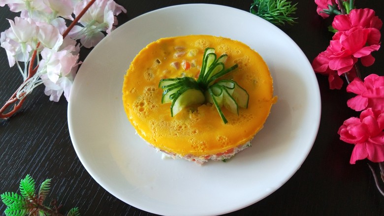 微波炉食谱三丁蒸蛋糕