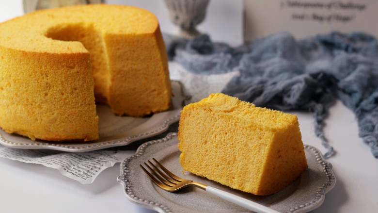 金灿灿黄澄澄滴南瓜戚风蛋糕