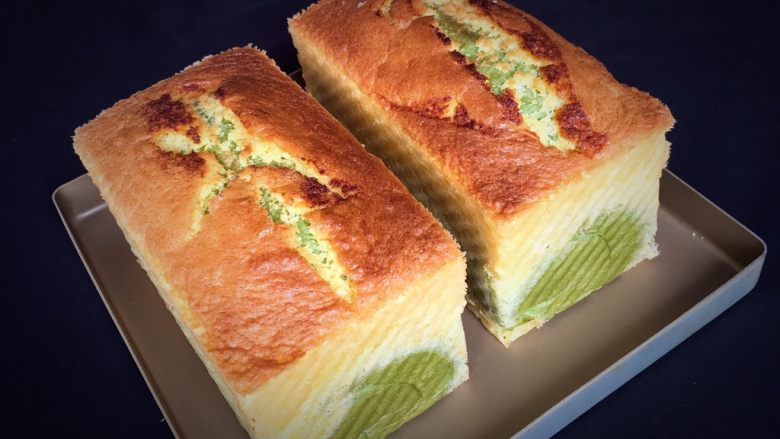 蛋糕夹心面包抹茶味