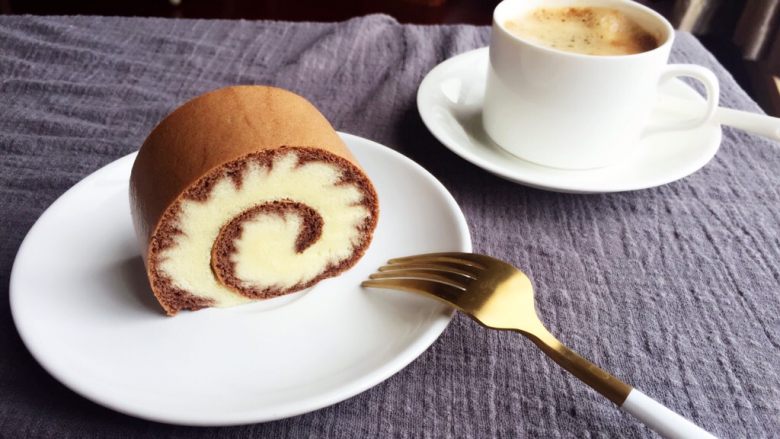 可可旋风瑞士卷后蛋法