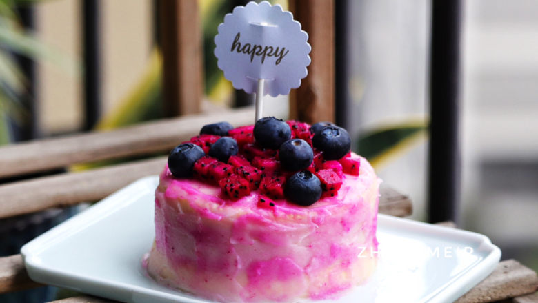 火龙果渐变蛋糕宝宝辅食