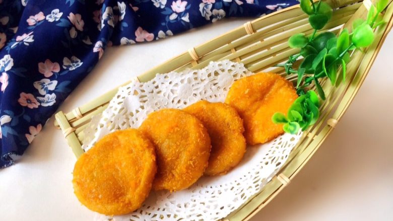 甜味#南瓜豆沙饼