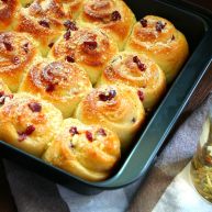 酥粒蔓越莓奶酪卷