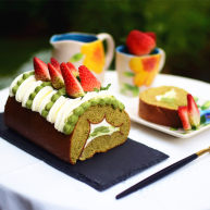 丸久小山园名物蛋糕卷抹茶