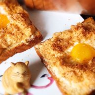 快速早餐吐司片鸡蛋味