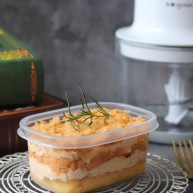 咸蛋黄肉松盒子蛋糕