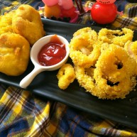 小食拼盘之酥炸巴沙鱼洋葱圈篇