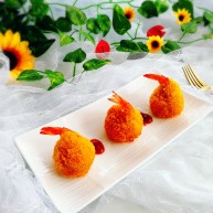 圆土豆凤尾土豆虾球