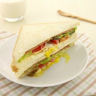 火腿肉松三明治