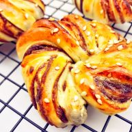 宝宝辅食宝宝版豆沙面包卷12M