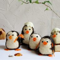 可爱的企鹅饭团