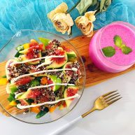 健康饮食之藜麦秋葵吐司沙拉