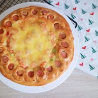 培根火腿鲜虾披萨