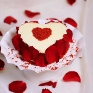 自带情话的红丝绒奶油蛋糕