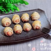 葱油飞饼香肠卷