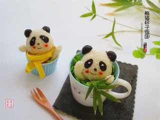 16、熊猫杯子减肥便当,美食即享