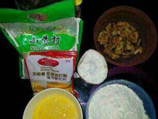 1、老式桃酥,准备的原材料