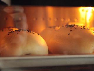 13、肉松面包(波兰种),15分钟后已经开始变金黄色