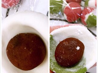 8、小鸡闹元宵,包馅：豆沙馅分8克一个用各色元宵皮包起来搓成圆形备用