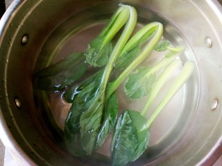 15、酸辣土豆粉,另取一锅，锅中烧开水焯熟油菜。