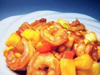 10、菠萝虾球,完成了