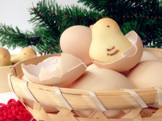 12、小鸡烧果子,烘烤后取出。