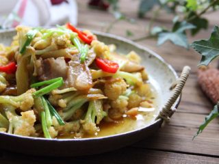 17、干锅花菜,成品