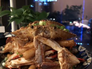 21、梭子蟹炒年糕,深情的望着你，还下筷????????‍♂️，哈哈ヾﾉ≧∀≦)o